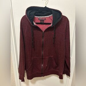 Tony Hawk 2000s Maroon and Black Skate Zip Up Hoodie Mens Size Medium